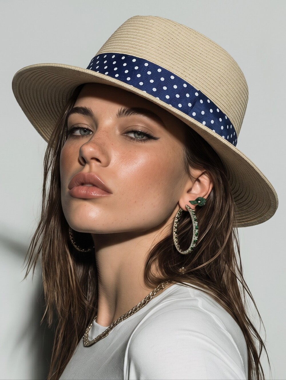 Lauren Ralph Lauren Panama Fedora Hat Womens Woven Paper Straw Sun Beach Summer